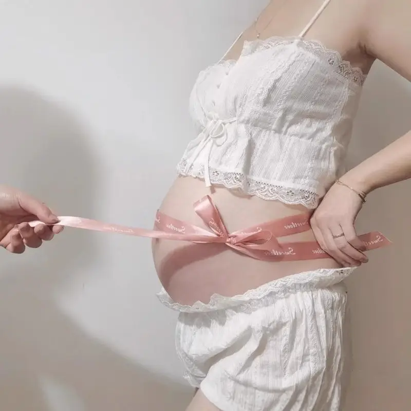 Pregnant Women Sexy Belly Photo Underwear Sling Shorts Set - Image 9