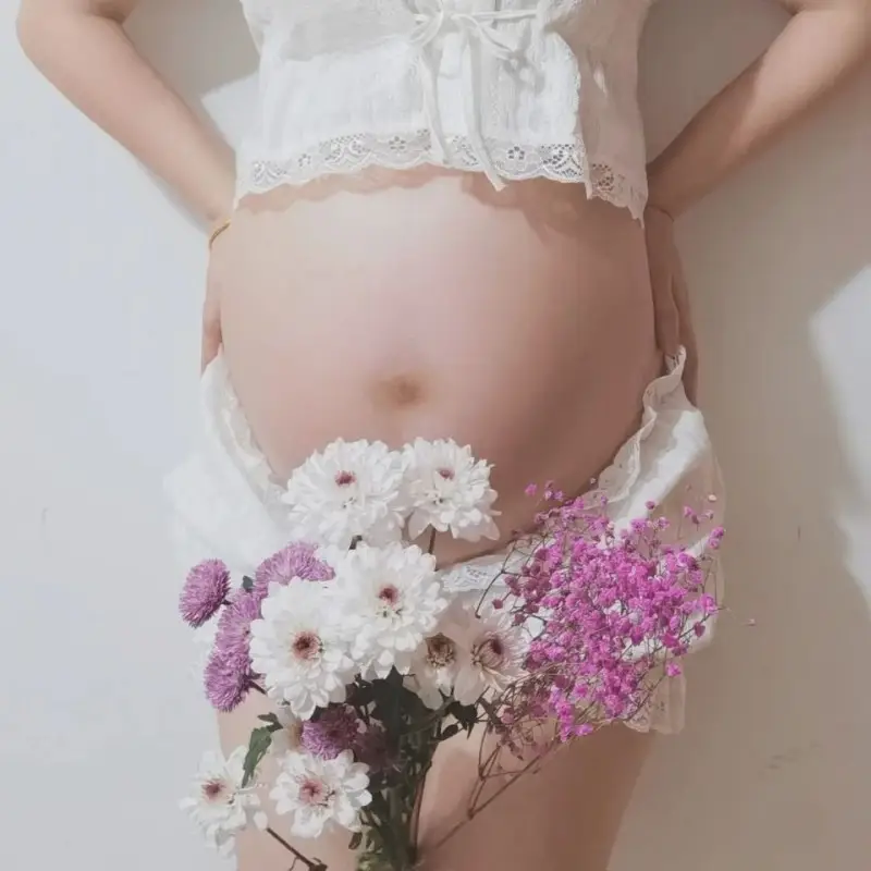 Pregnant Women Sexy Belly Photo Underwear Sling Shorts Set - Image 10