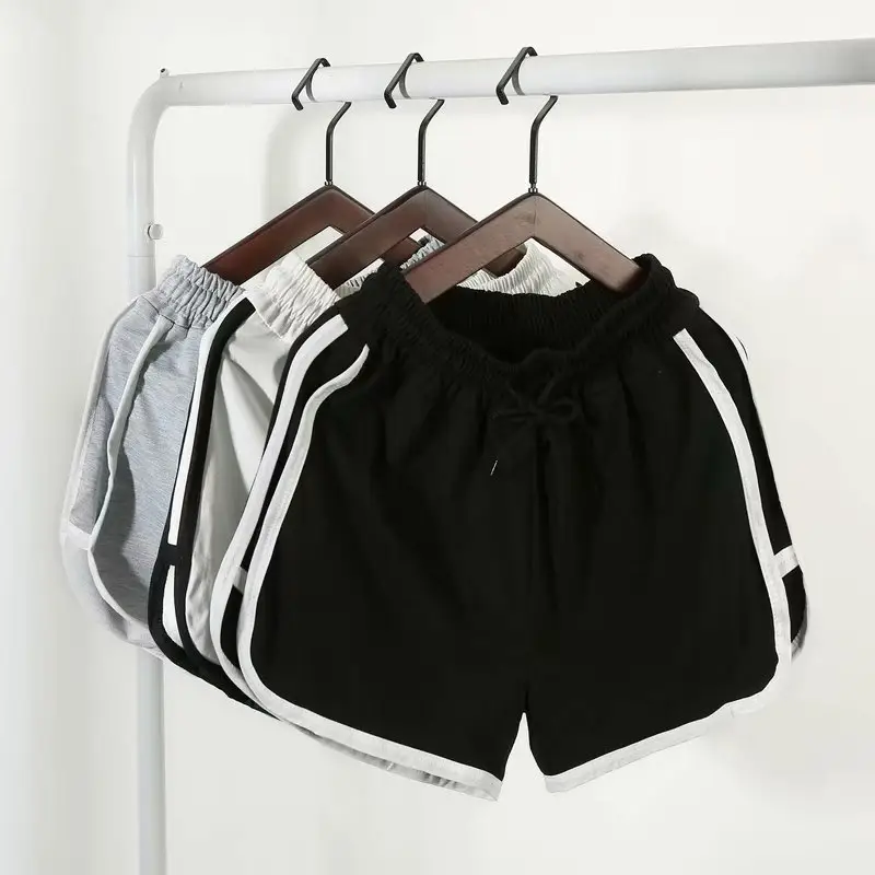 Women's Grey 3-Point Yoga Shorts Large - Image 5