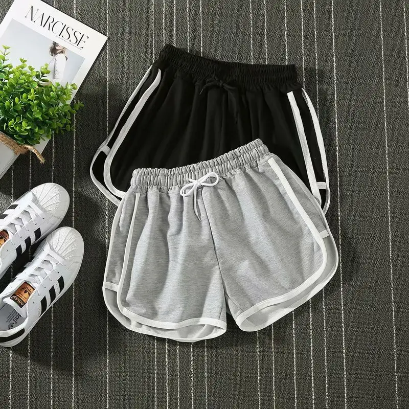 Women's Grey 3-Point Yoga Shorts Large - Image 7