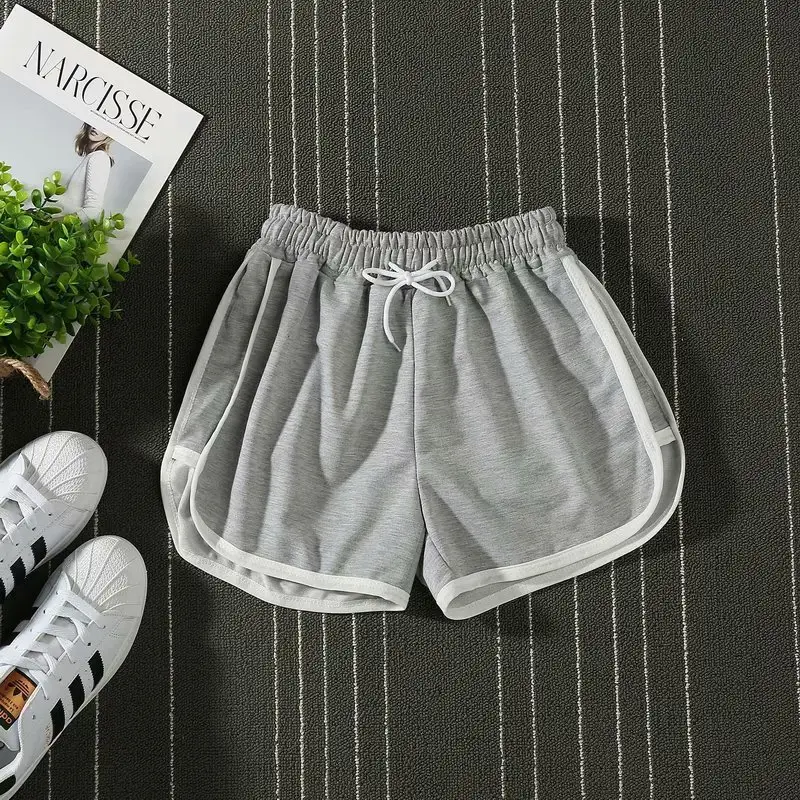 Women's Grey 3-Point Yoga Shorts Large - Image 2
