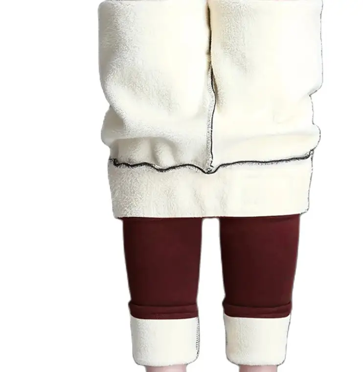 Women's Fleece Lined Warm Black Leggings Winter - Image 11