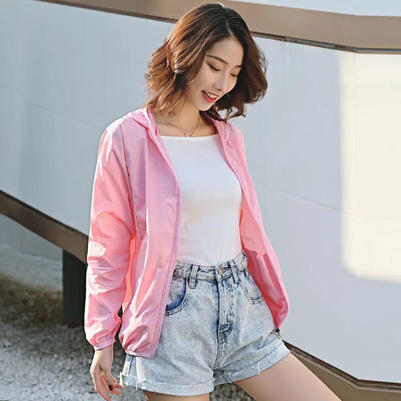 2026 Women's Pink Hooded Shirt with Anti-UV Protection - Image 7