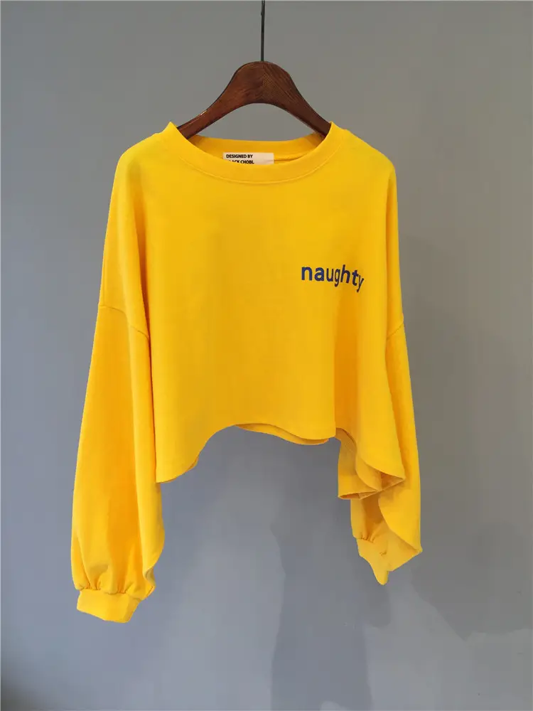 Women's White Long Sleeve Printed Sweatshirt Spring Fall Korean Style - Image 3