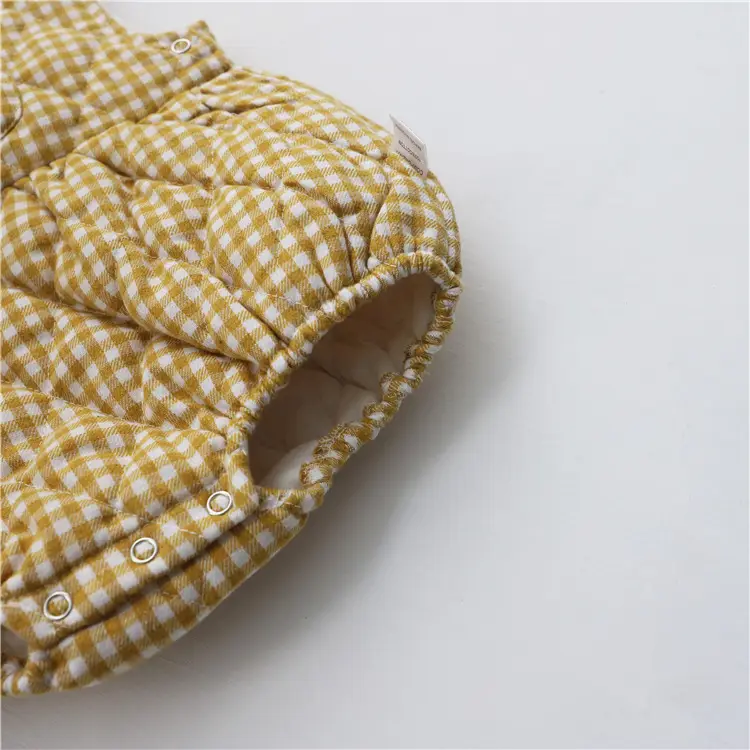 Korean Baby Plaid Triangle Climb Suit for Girls — feature 17