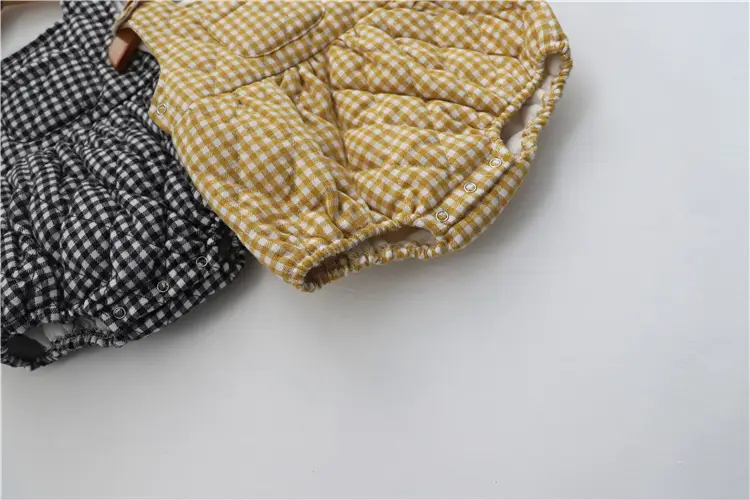 Korean Baby Plaid Triangle Climb Suit for Girls — feature 19