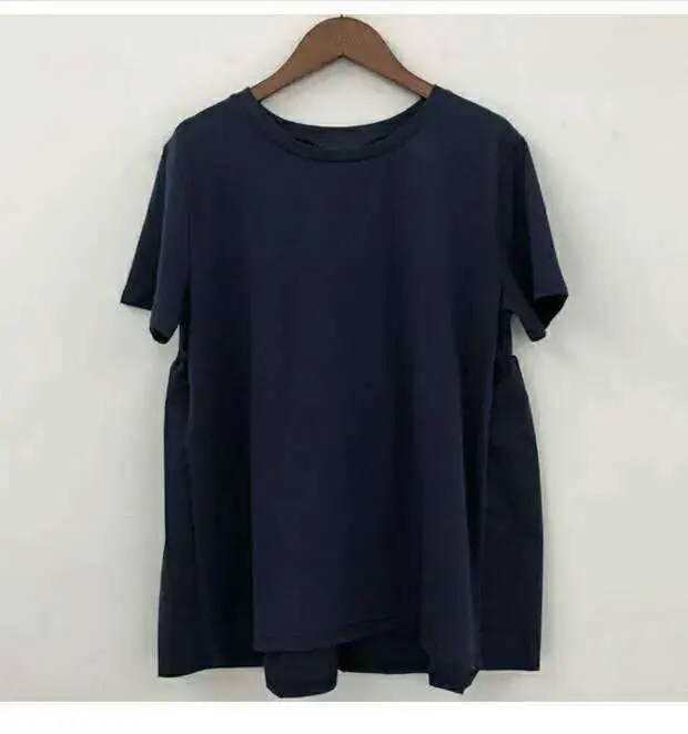 Women Navy T-Shirt Short Sleeve 2024 β feature 21