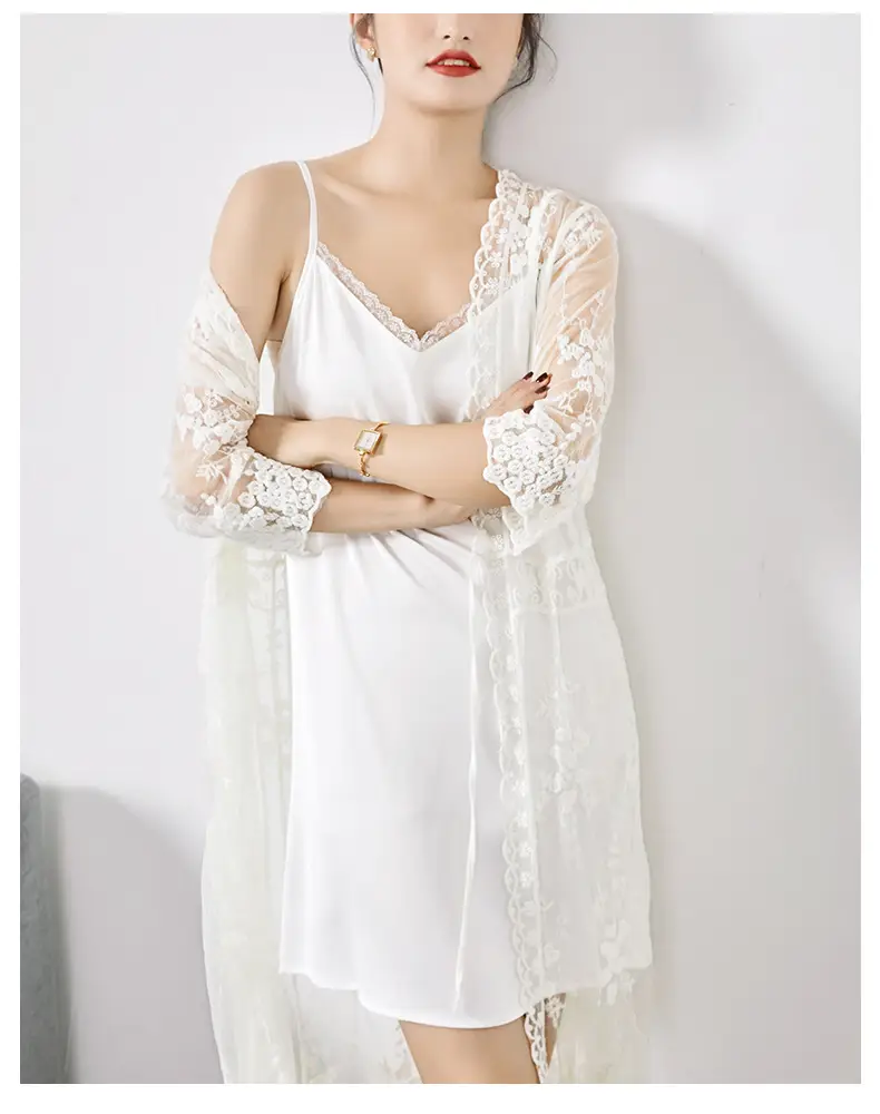 Black Lace Imitation V-Neck Petticoat Bottoming Skirt — feature 16