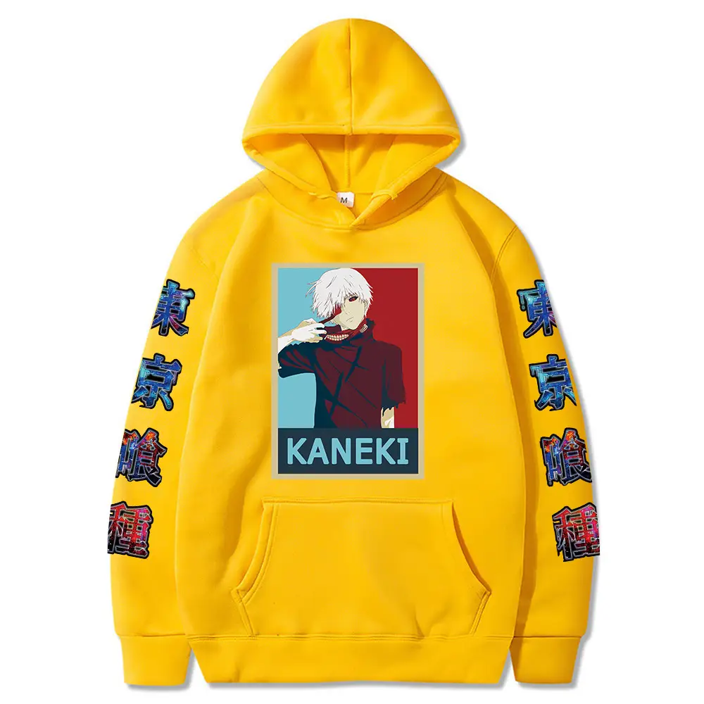 White Kaneki Ghouls Printed Hooded Sweatshirt for Men Women — feature 6