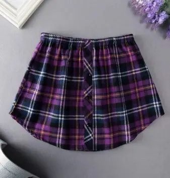 Women Plaid Button Skirts Set of 3 - Image 3