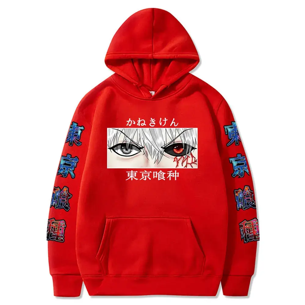 Pink Anime Tokyo Ghoul Eyes Hoodie for Men Women - Image 3