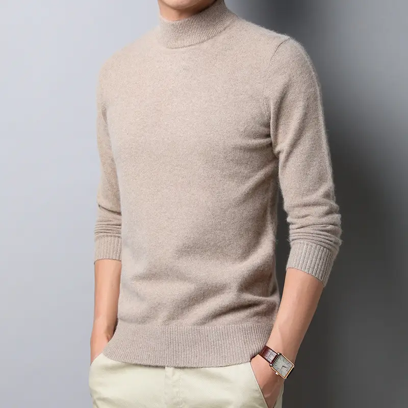 Men Black Turtleneck Sweater 2024 Winter Thickened Knit - Image 10