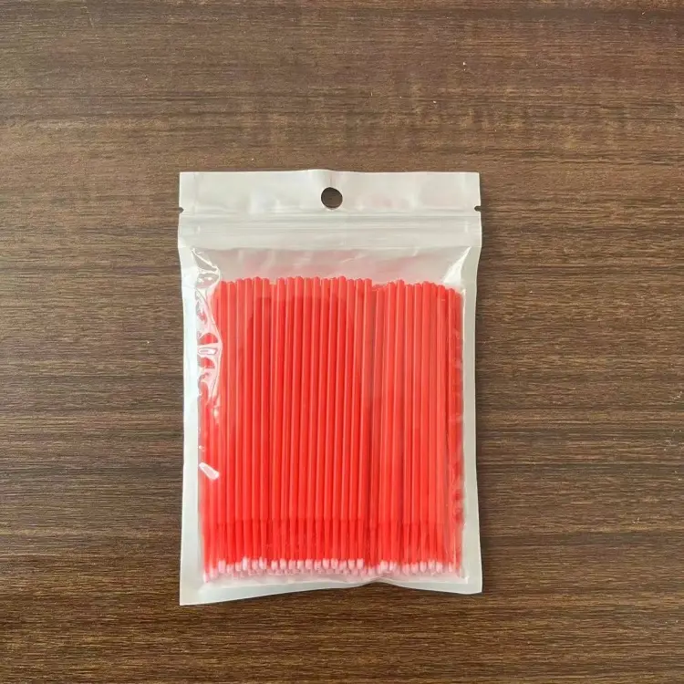 Orange Cotton Swab for Eyebrow & Eye Makeup