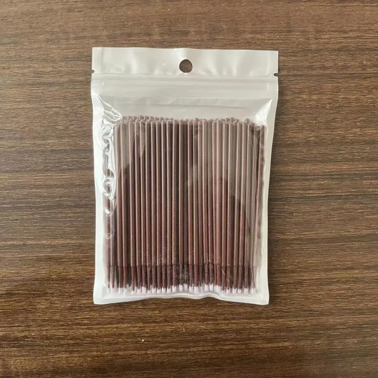 Orange Cotton Swab for Eyebrow & Eye Makeup