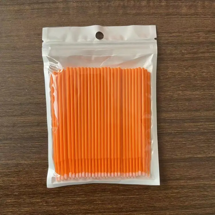 Orange Cotton Swab for Eyebrow & Eye Makeup