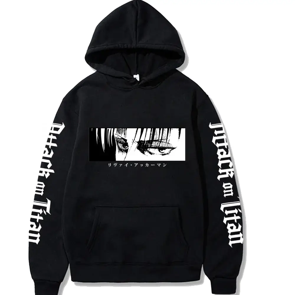 White Attack on Titan Hooded Sweatshirt for Men - Image 5