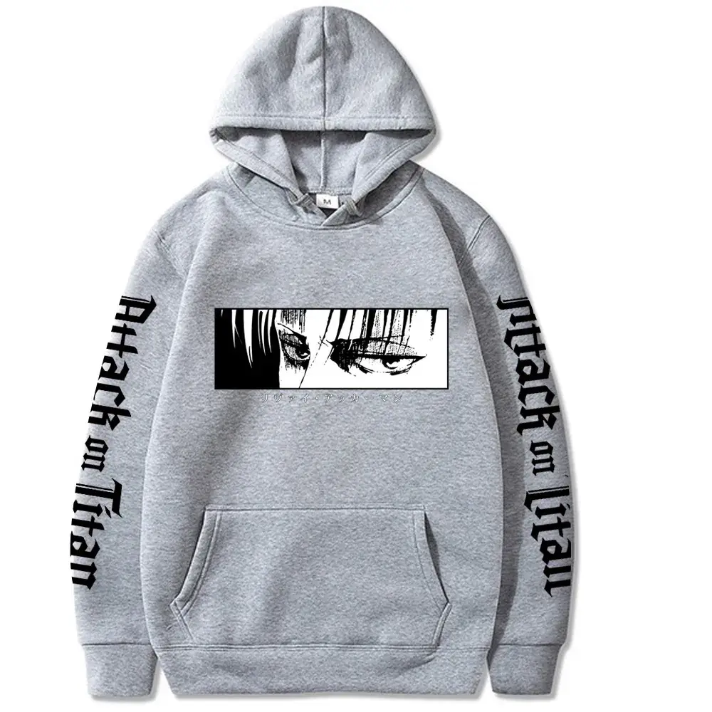 White Attack on Titan Hooded Sweatshirt for Men - Image 4