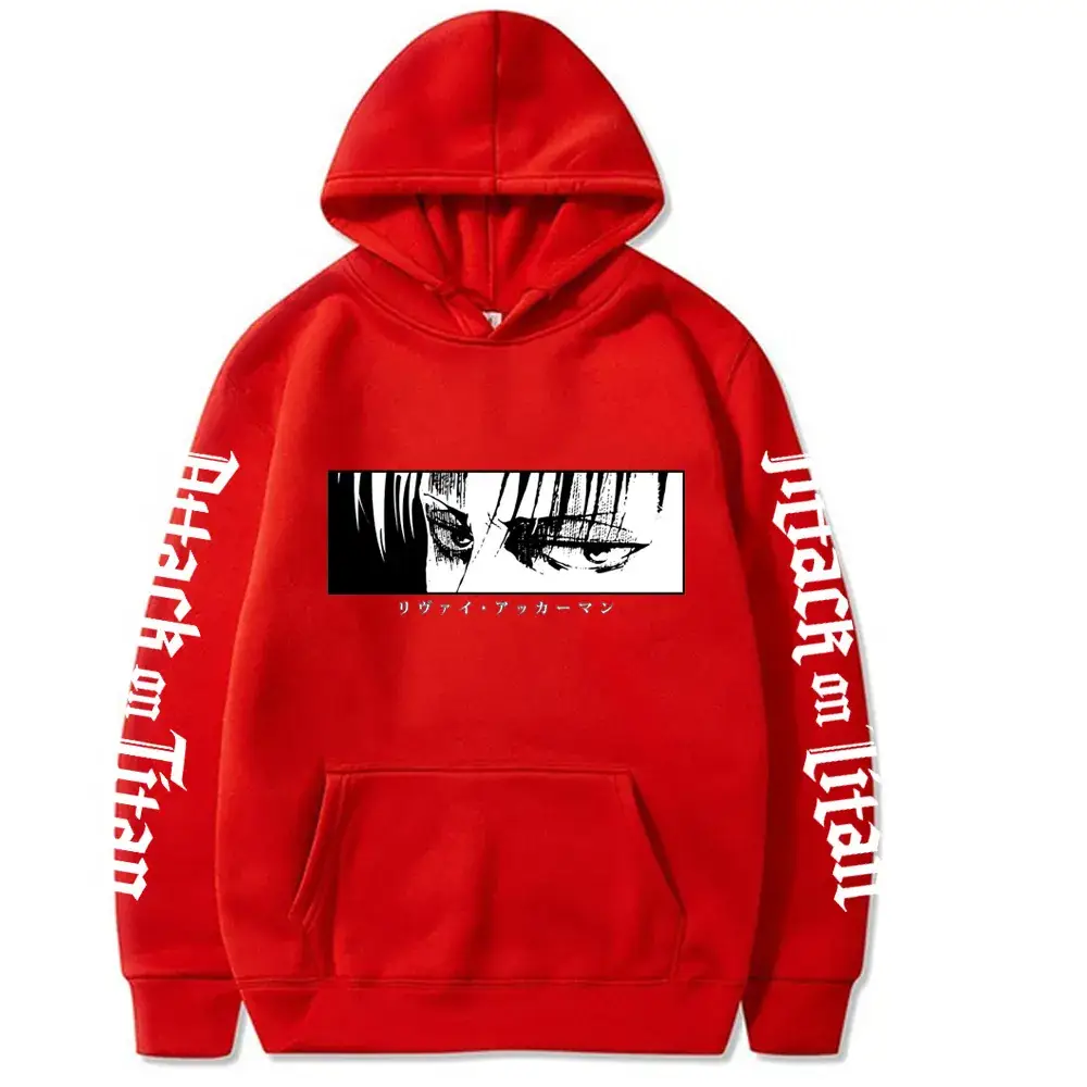 White Attack on Titan Hooded Sweatshirt for Men - Image 3