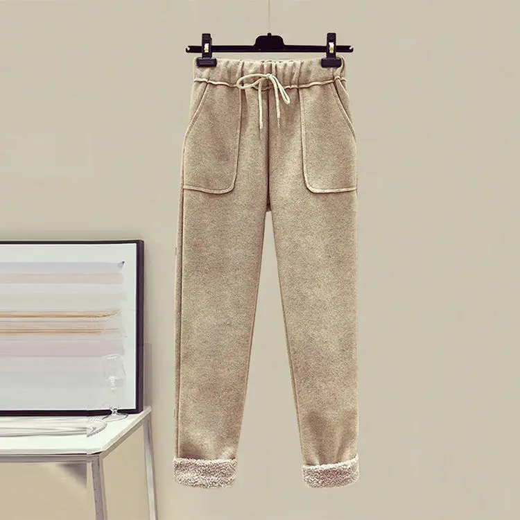 Women Fleece Hoodie Set Brooklyn Thickened Winter Wool Pants — feature 13