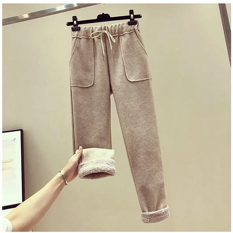 Women Fleece Hoodie Set Brooklyn Thickened Winter Wool Pants — feature 16