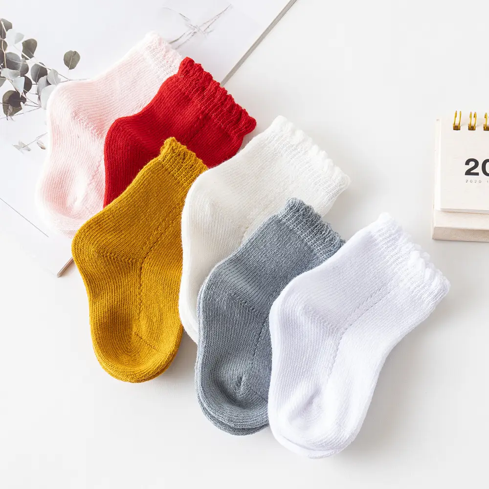 White Loose Newborn Socks for Boys Girls Breathable - Image 8