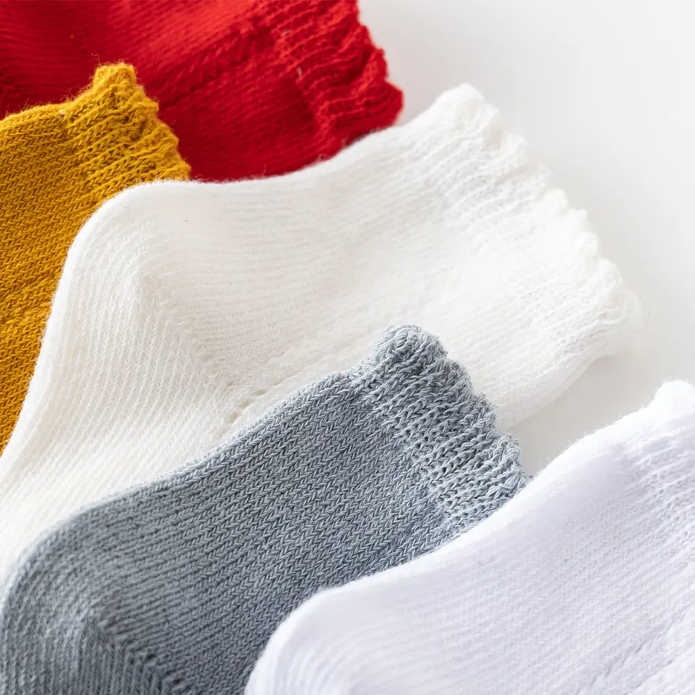 White Loose Newborn Socks for Boys Girls Breathable - Image 9