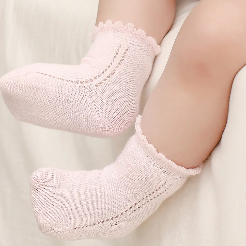 White Loose Newborn Socks for Boys Girls Breathable - Image 2