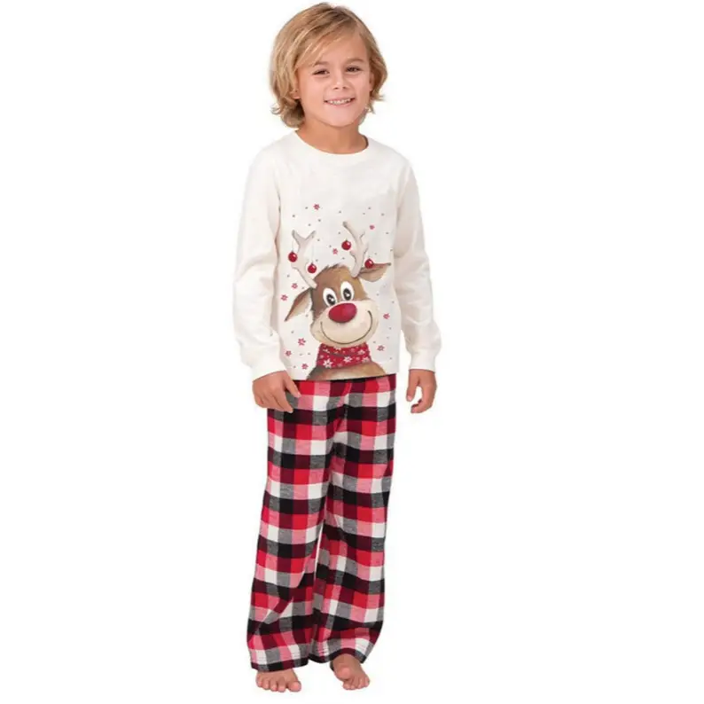 2025 New Year Family Red Reindeer Pajamas Set - Image 4
