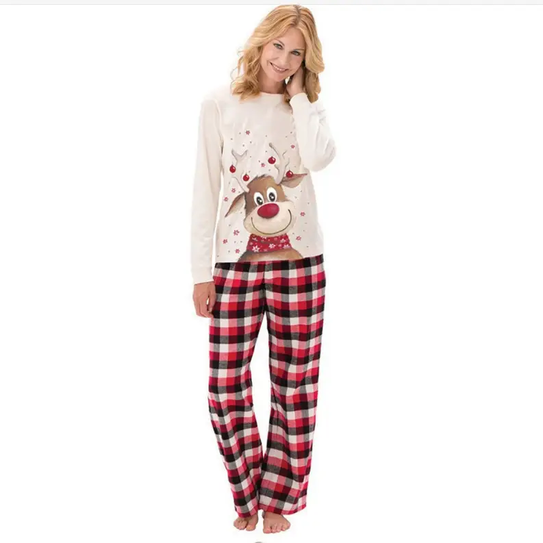 2025 New Year Family Red Reindeer Pajamas Set - Image 5