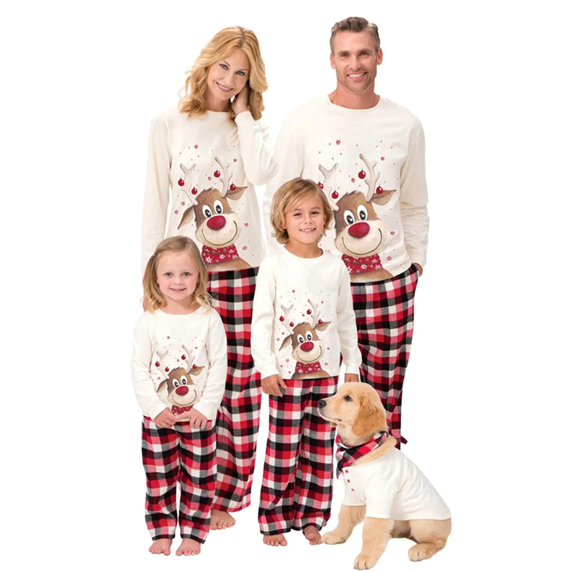 2025 New Year Family Red Reindeer Pajamas Set — feature 32