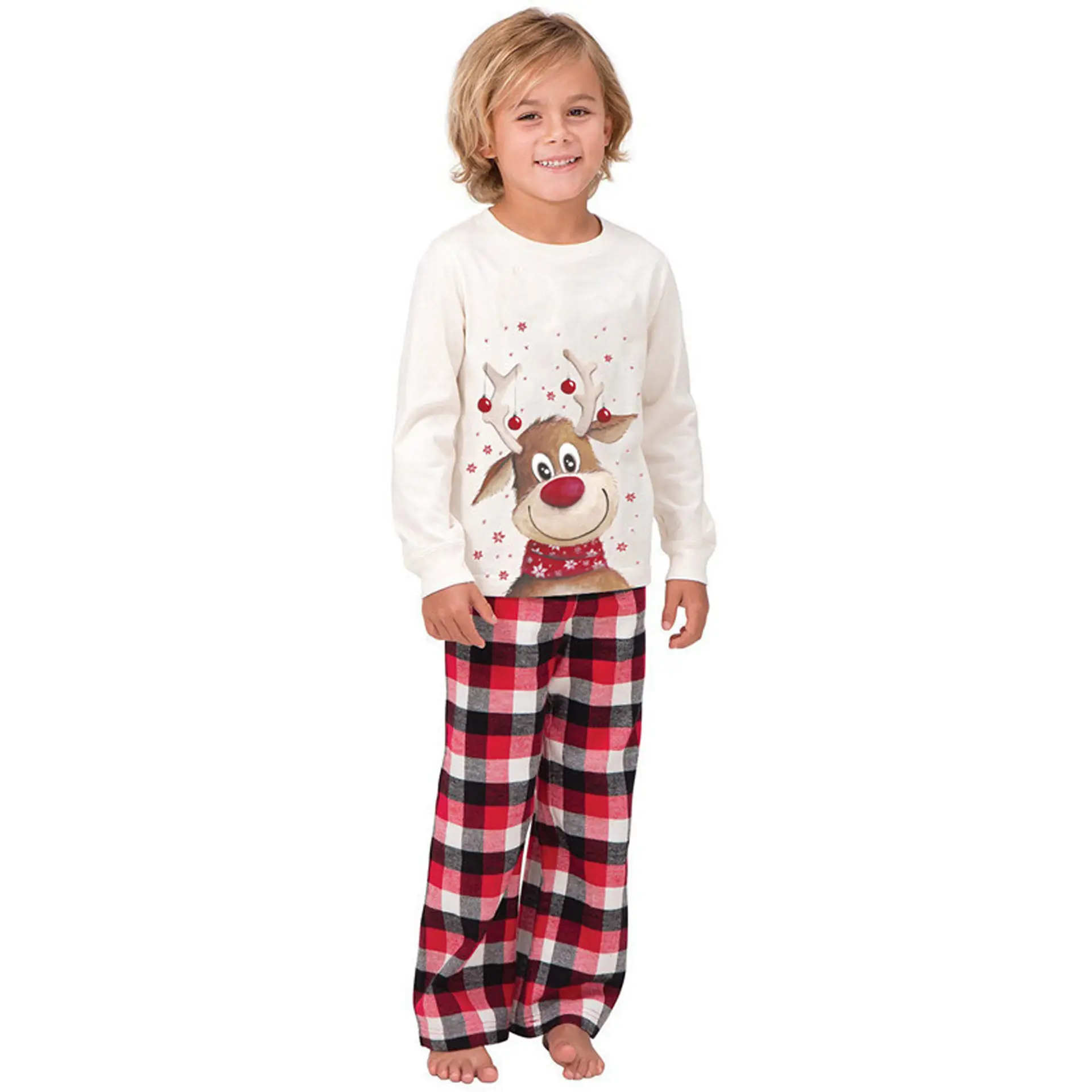 2025 New Year Family Red Reindeer Pajamas Set — feature 34