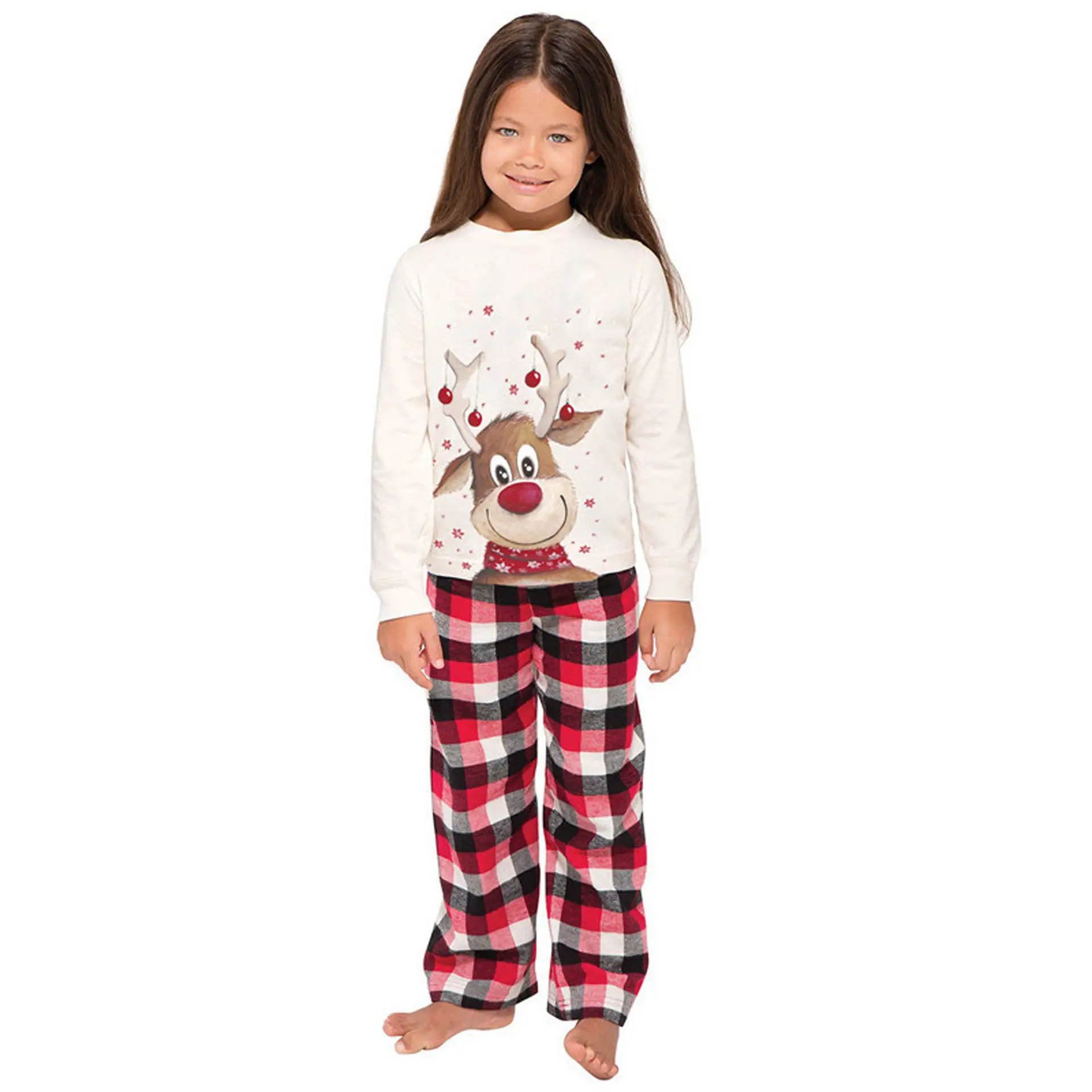 2025 New Year Family Red Reindeer Pajamas Set — feature 35