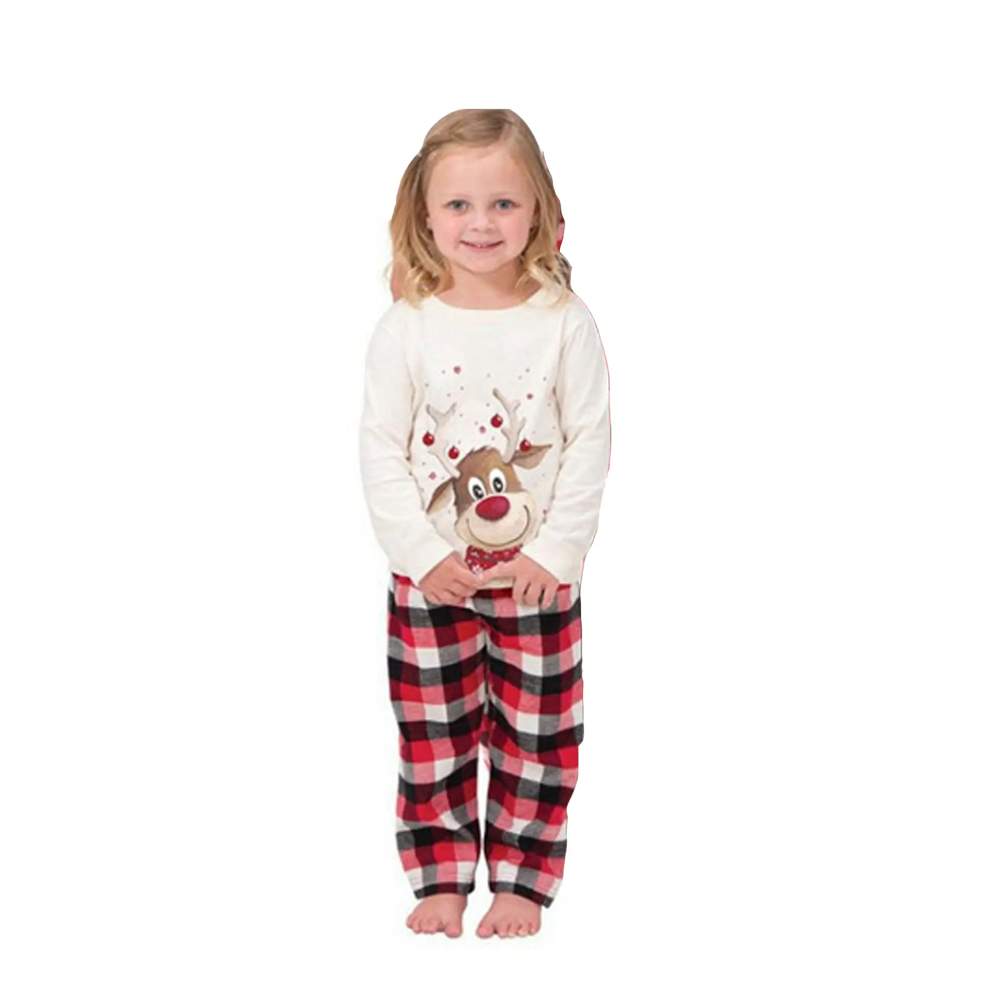 2025 New Year Family Red Reindeer Pajamas Set — feature 36