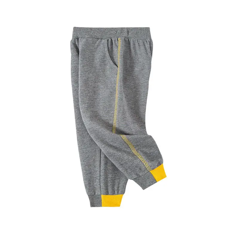 2025 Kids Sweatpants Set Grey Black Pure Cotton Sports Pants - Image 2