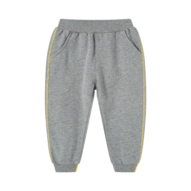 2025 Kids Sweatpants Set Grey Black Pure Cotton Sports Pants - Image 4