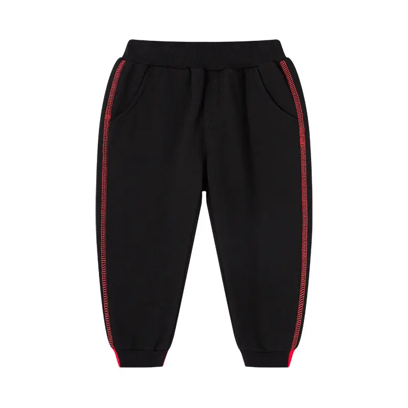 2025 Kids Sweatpants Set Grey Black Pure Cotton Sports Pants - Image 5