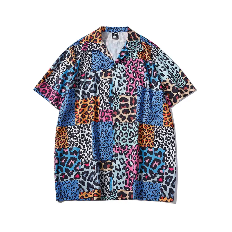 American Retro Cross-Border Hawaiian Shirt with Floral Embroidery - Image 36