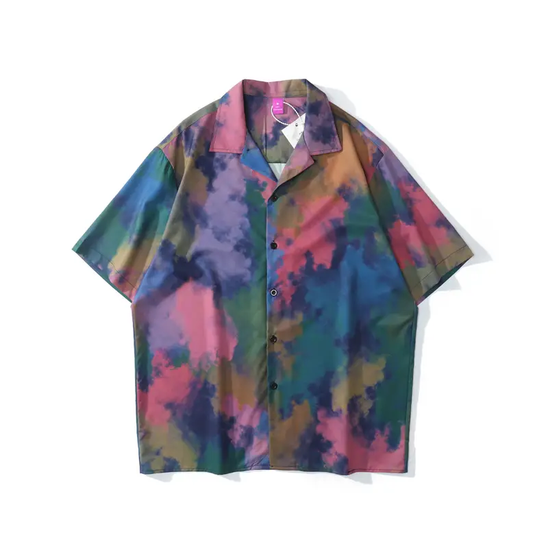 American Retro Cross-Border Hawaiian Shirt with Floral Embroidery - Image 14
