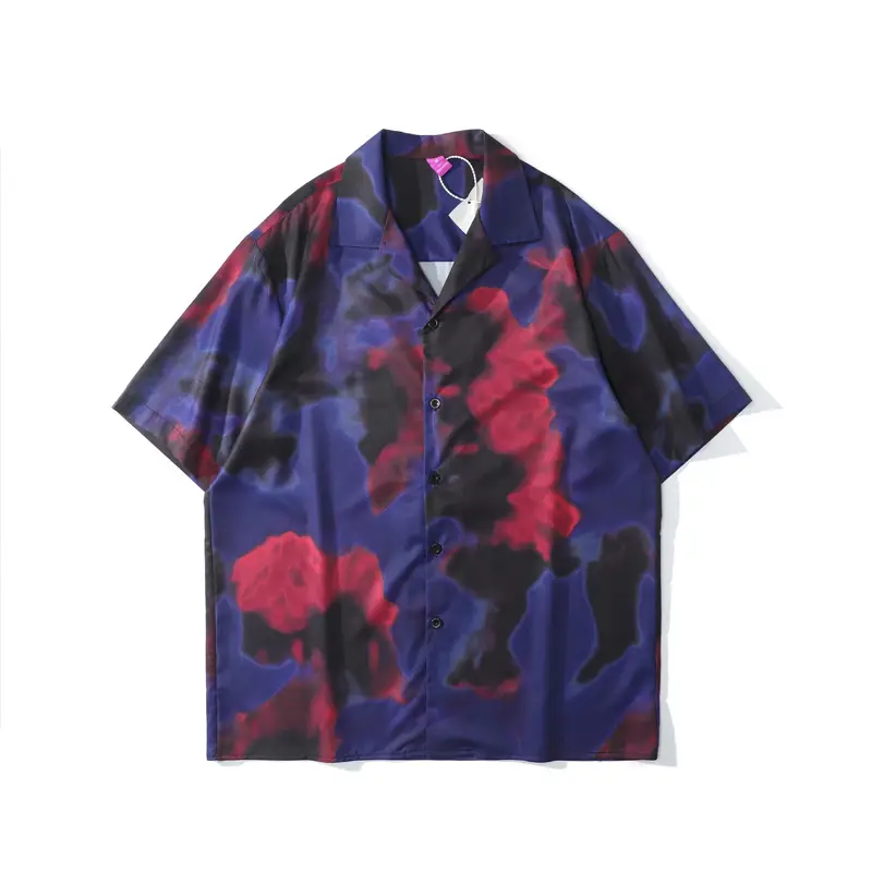 American Retro Cross-Border Hawaiian Shirt with Floral Embroidery - Image 15