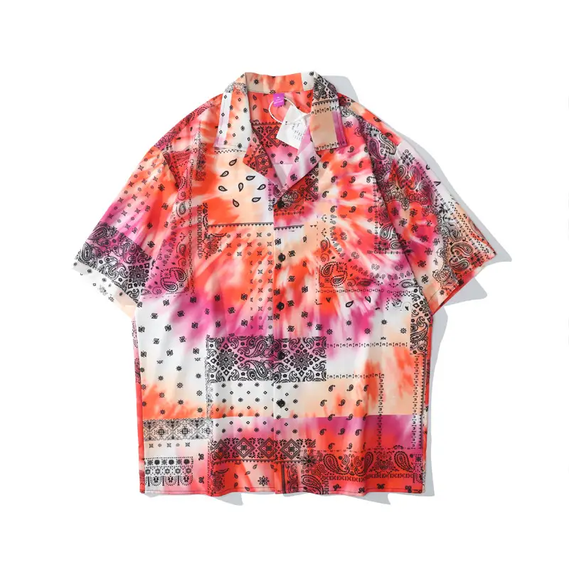 American Retro Cross-Border Hawaiian Shirt with Floral Embroidery - Image 17