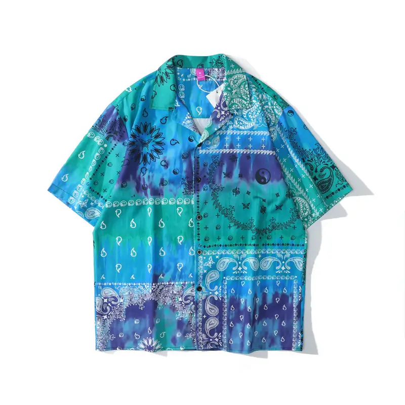 American Retro Cross-Border Hawaiian Shirt with Floral Embroidery - Image 18