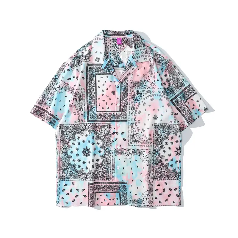 American Retro Cross-Border Hawaiian Shirt with Floral Embroidery - Image 22