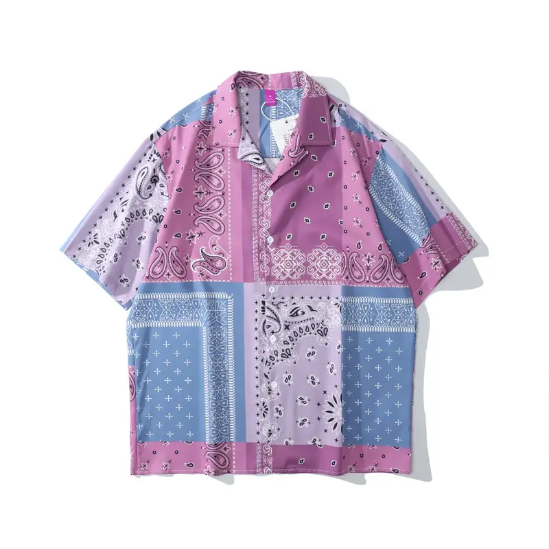 American Retro Cross-Border Hawaiian Shirt with Floral Embroidery - Image 24