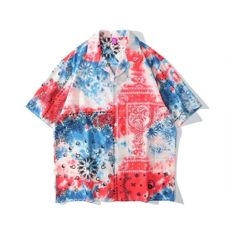American Retro Cross-Border Hawaiian Shirt with Floral Embroidery - Image 25