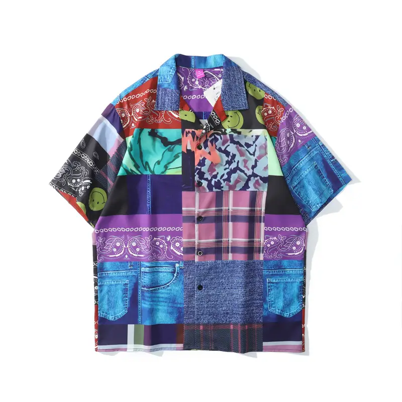 American Retro Cross-Border Hawaiian Shirt with Floral Embroidery - Image 27
