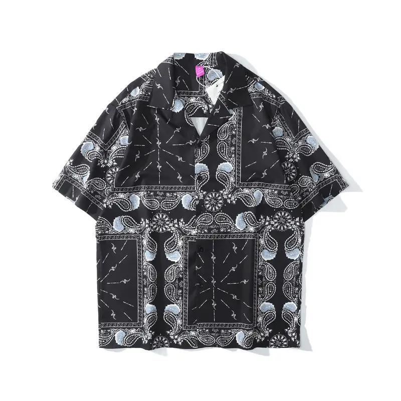 American Retro Cross-Border Hawaiian Shirt with Floral Embroidery - Image 29