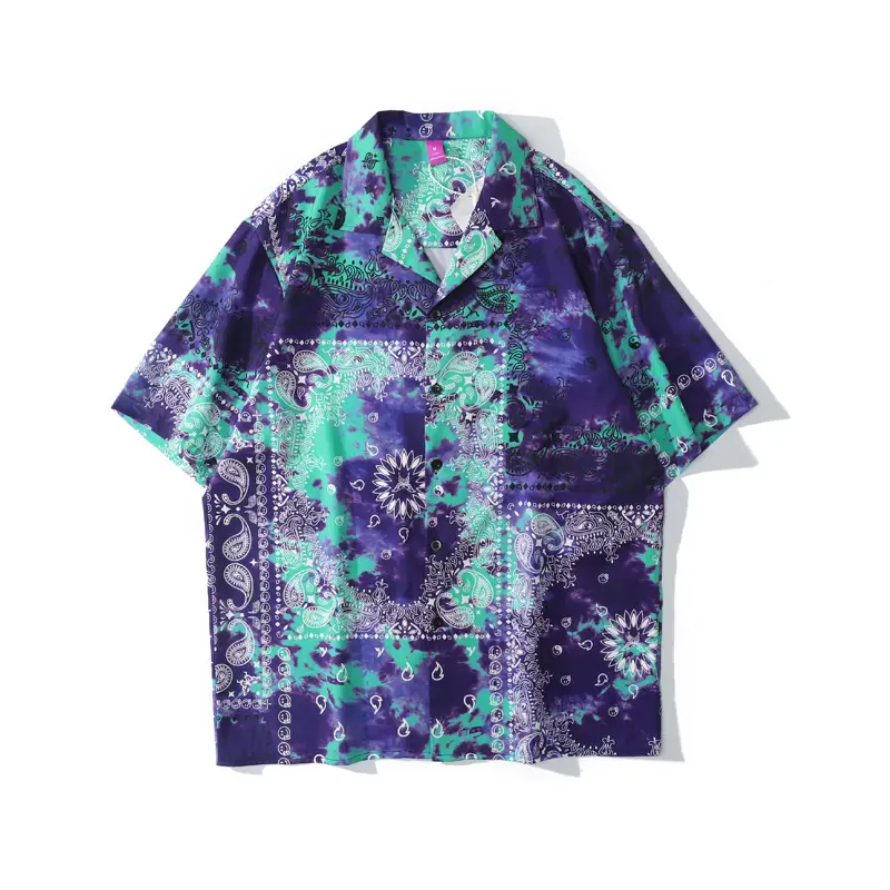 American Retro Cross-Border Hawaiian Shirt with Floral Embroidery - Image 30
