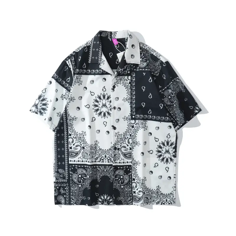 American Retro Cross-Border Hawaiian Shirt with Floral Embroidery - Image 31
