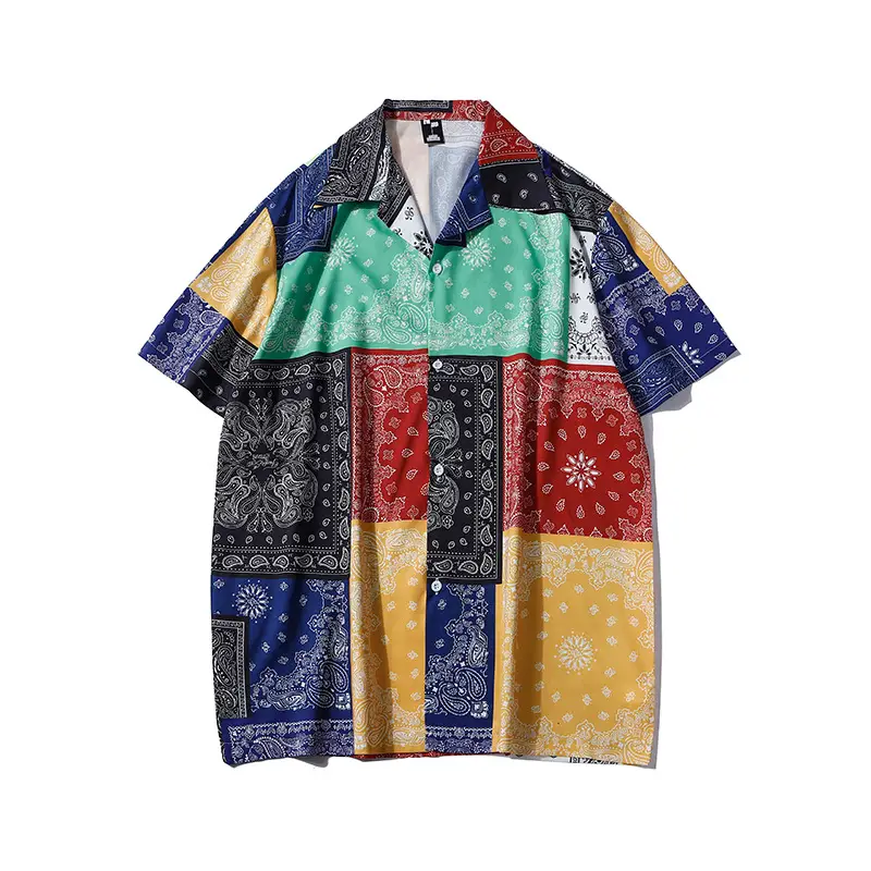 American Retro Cross-Border Hawaiian Shirt with Floral Embroidery - Image 4