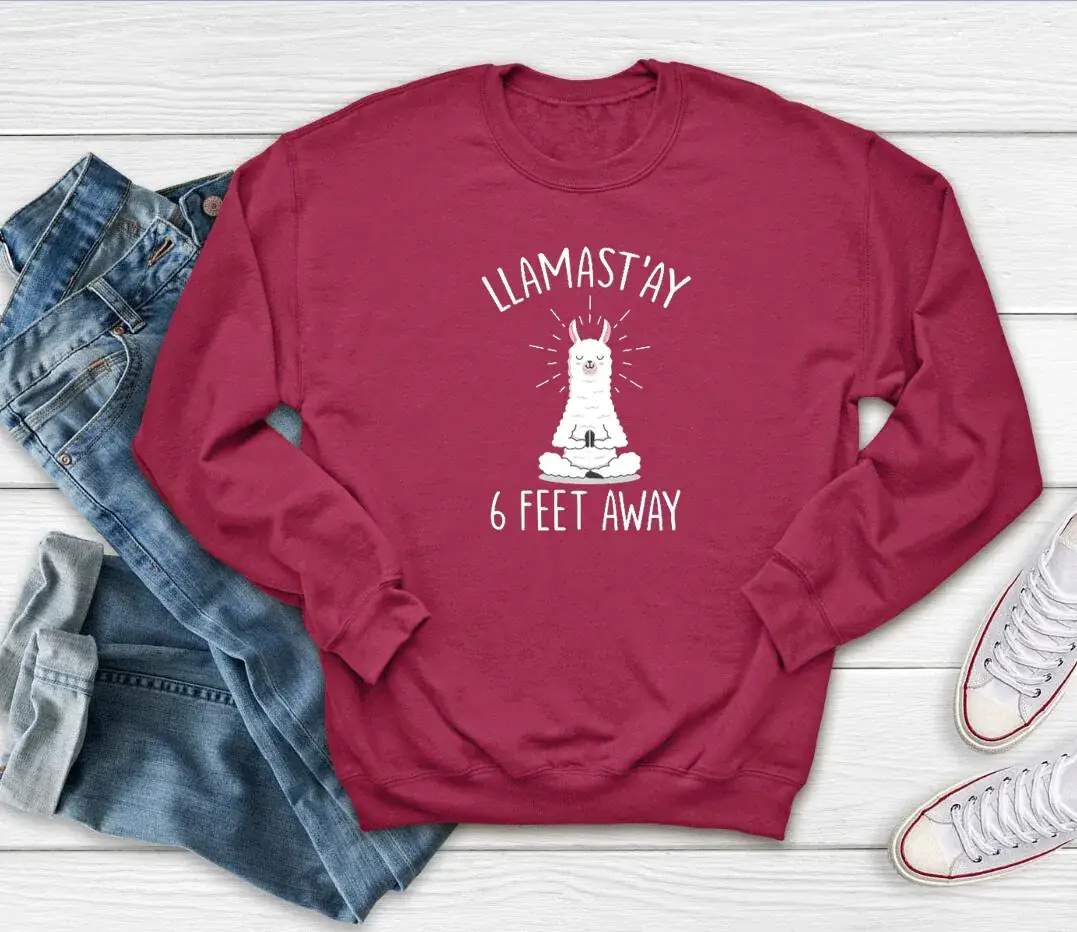 Llamast'Ay Sweatshirt Maroon 6 & Feet Away Print